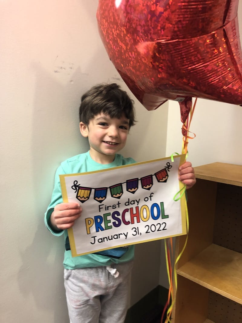 SAILL Preschool, first day photo