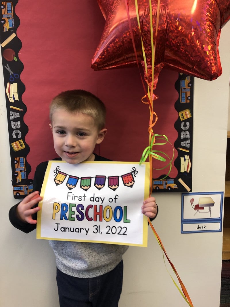 SAILL Preschool, first day photo