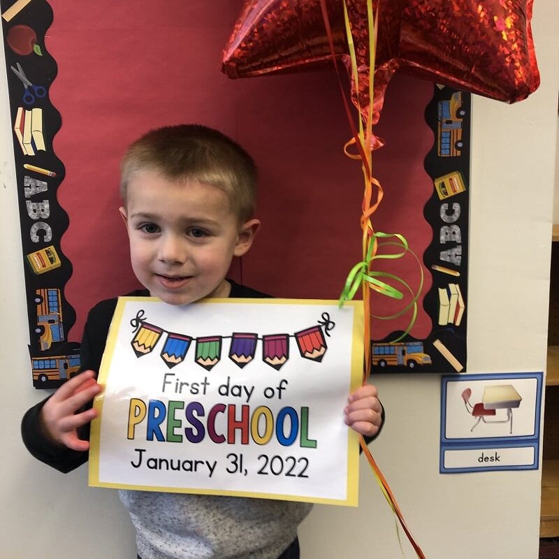 SAILL Preschool, first day photo